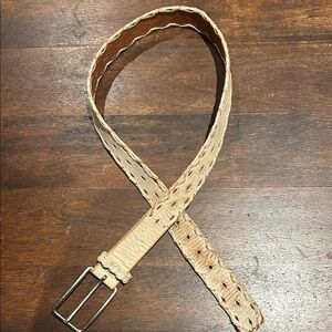 DKNY Beige Textured Belt